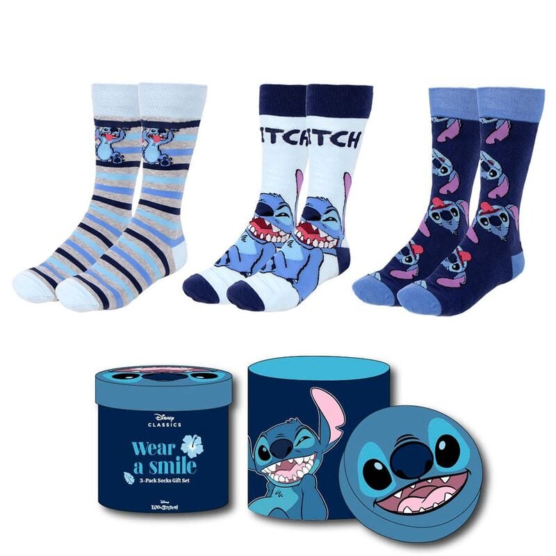 Set 3 calcetines Stitch Disney adulto surtido CERDÁ