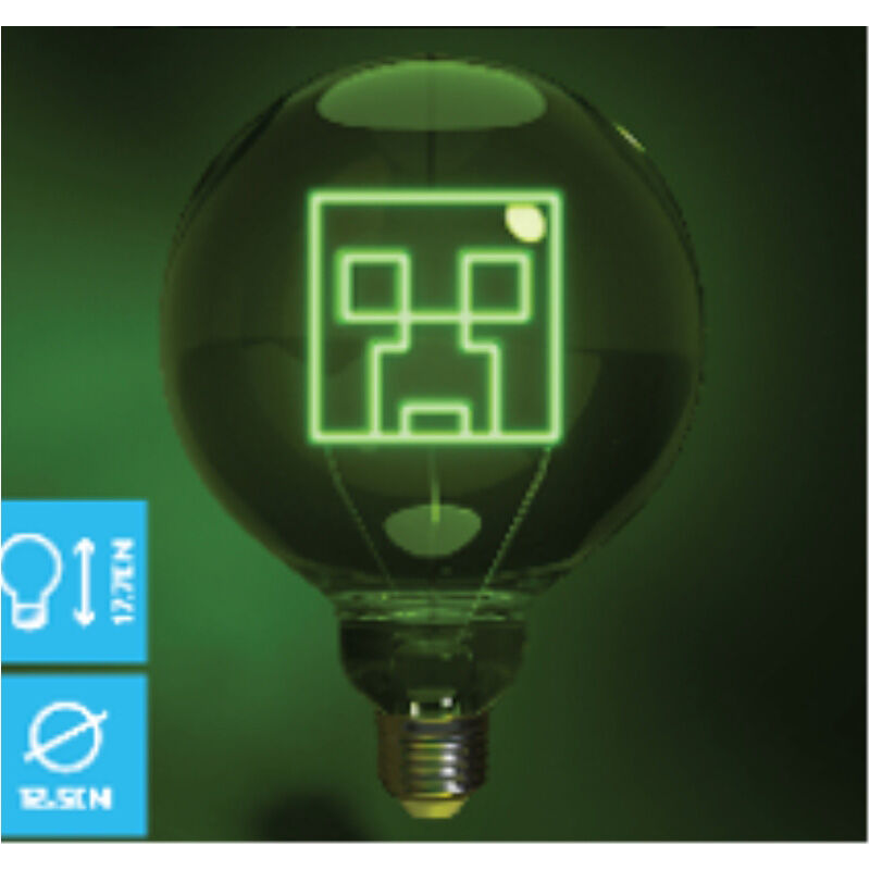 Bombilla LED Neon Creeper Minecraft PALADONE