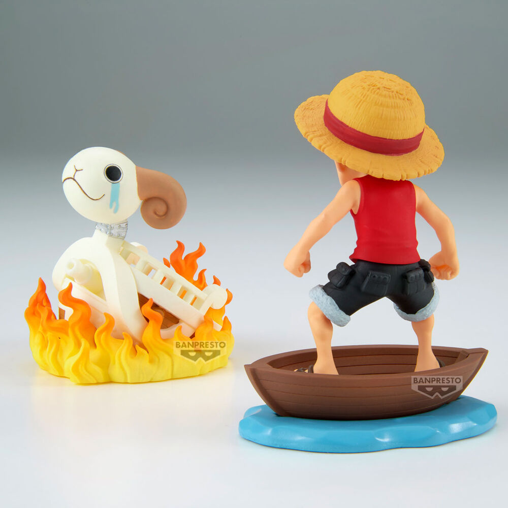Figura Luffy & Going Merry Log Stories One Piece 8cm BANPRESTO