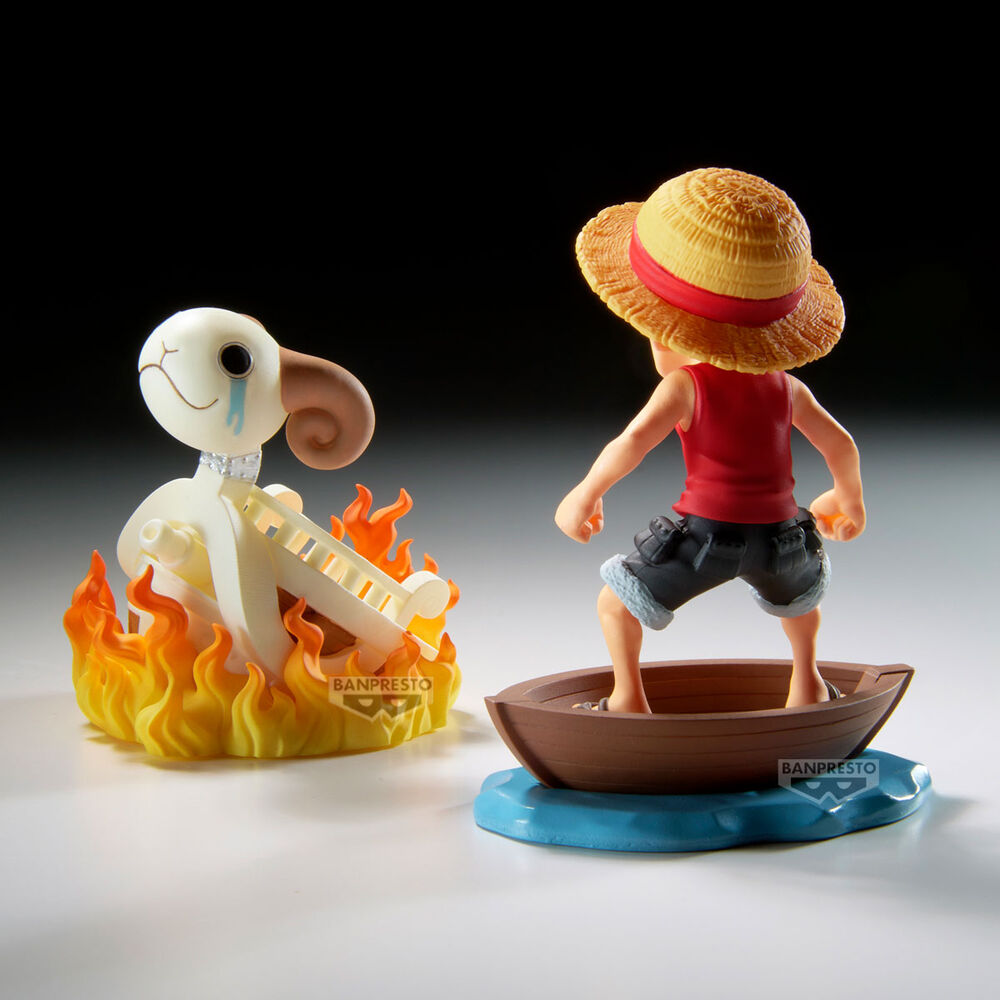 Figura Luffy & Going Merry Log Stories One Piece 8cm BANPRESTO