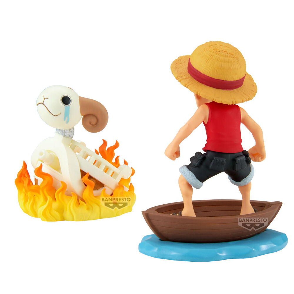 Figura Luffy & Going Merry Log Stories One Piece 8cm BANPRESTO