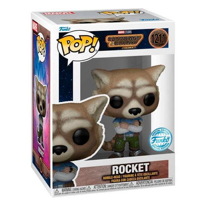 Figura POP Marvel Guardianes de la Galaxia Rocket Exclusive FUNKO