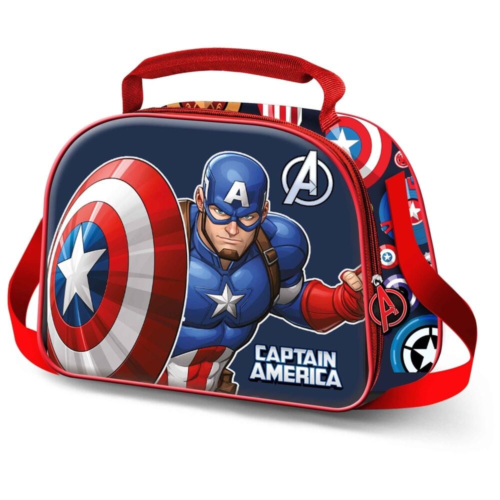 Bolsa portameriendas 3D Patriot Capitan America Marvel KARACTERMANIA