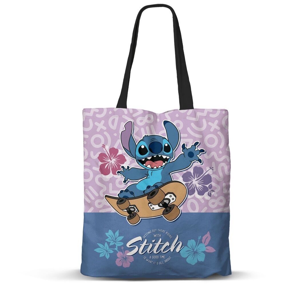 Bolsa shopping Skate Stitch Disney 40cm KARACTERMANIA