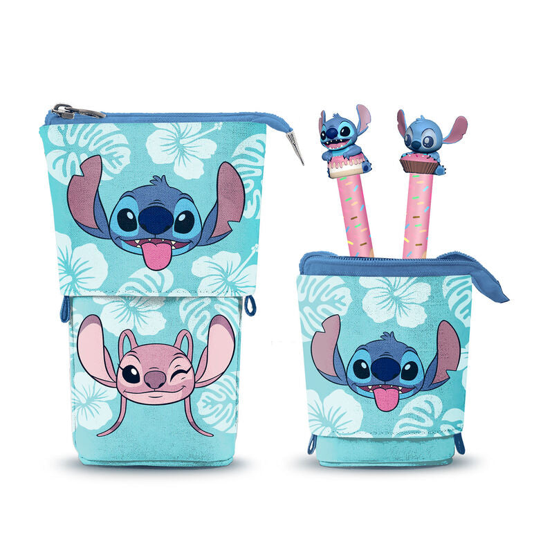 Portatodo + 2 boligrafos borrables Stitch Disney KARACTERMANIA