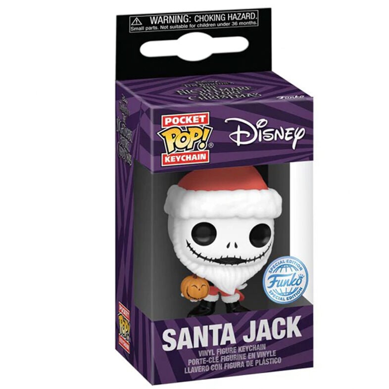 Llavero Pocket POP Disney Pesadilla Antes de Navidad Santa Jack Exclusive FUNKO
