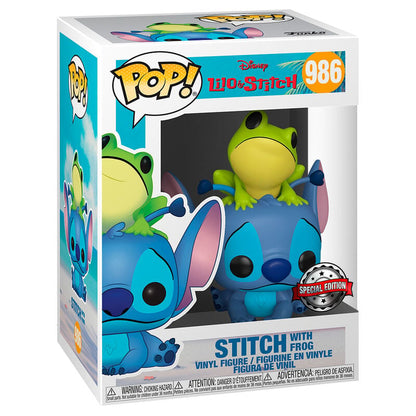 Figura POP Disney Lilo & Stitch - Stitch with Frog Exclusive FUNKO