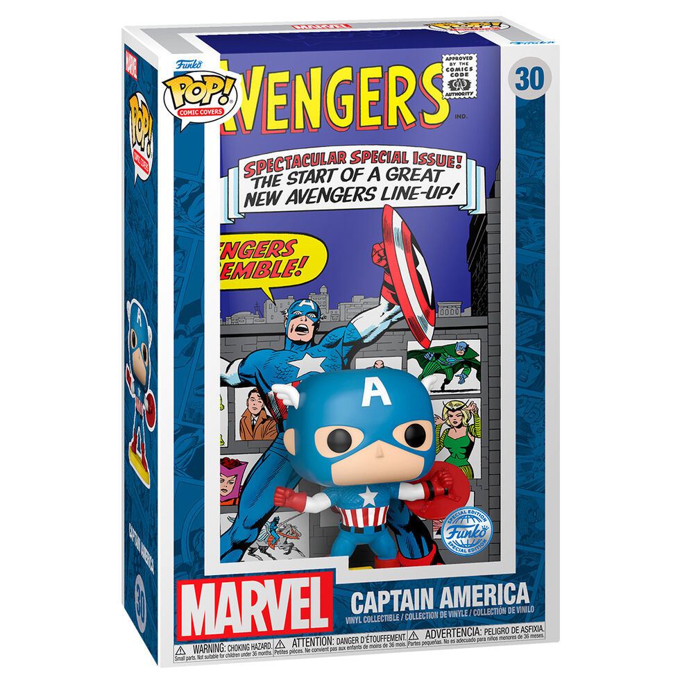 Figura POP Comic Cover Marvel Los Vengadores Avengers Capitan America Exclusive FUNKO