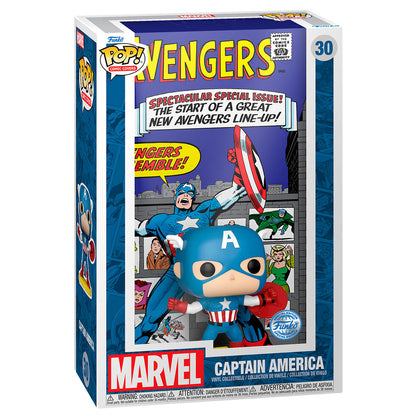 Figura POP Comic Cover Marvel Los Vengadores Avengers Capitan America Exclusive FUNKO