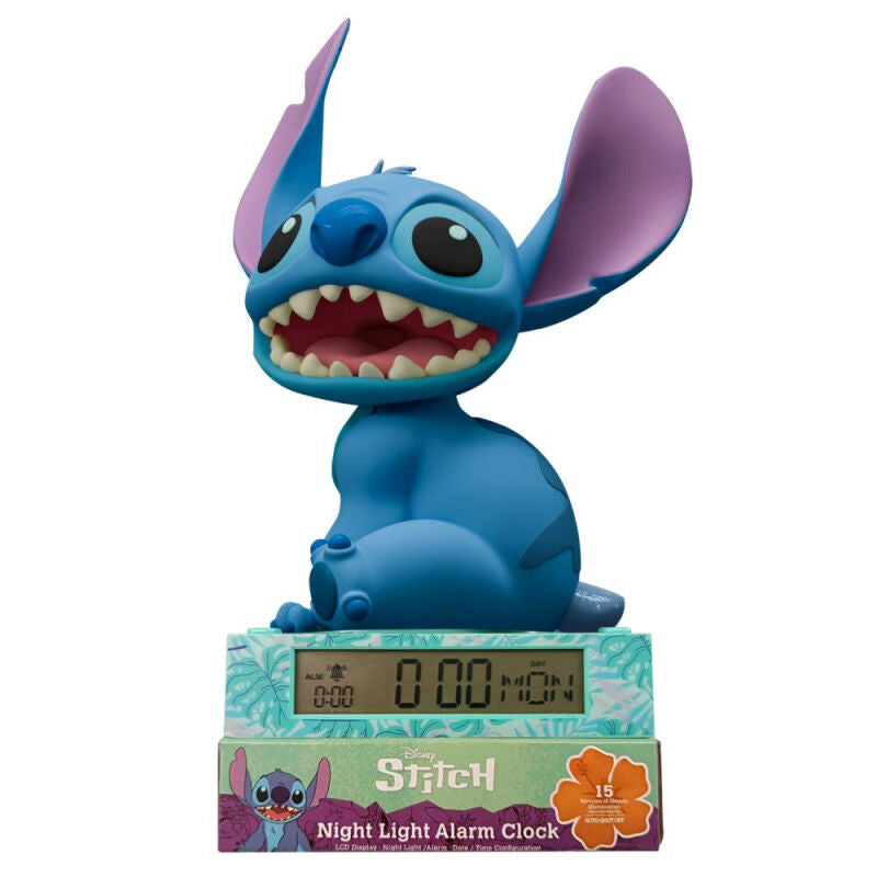 Lampara 3D con despertador Stitch Disney KIDS LICENSING