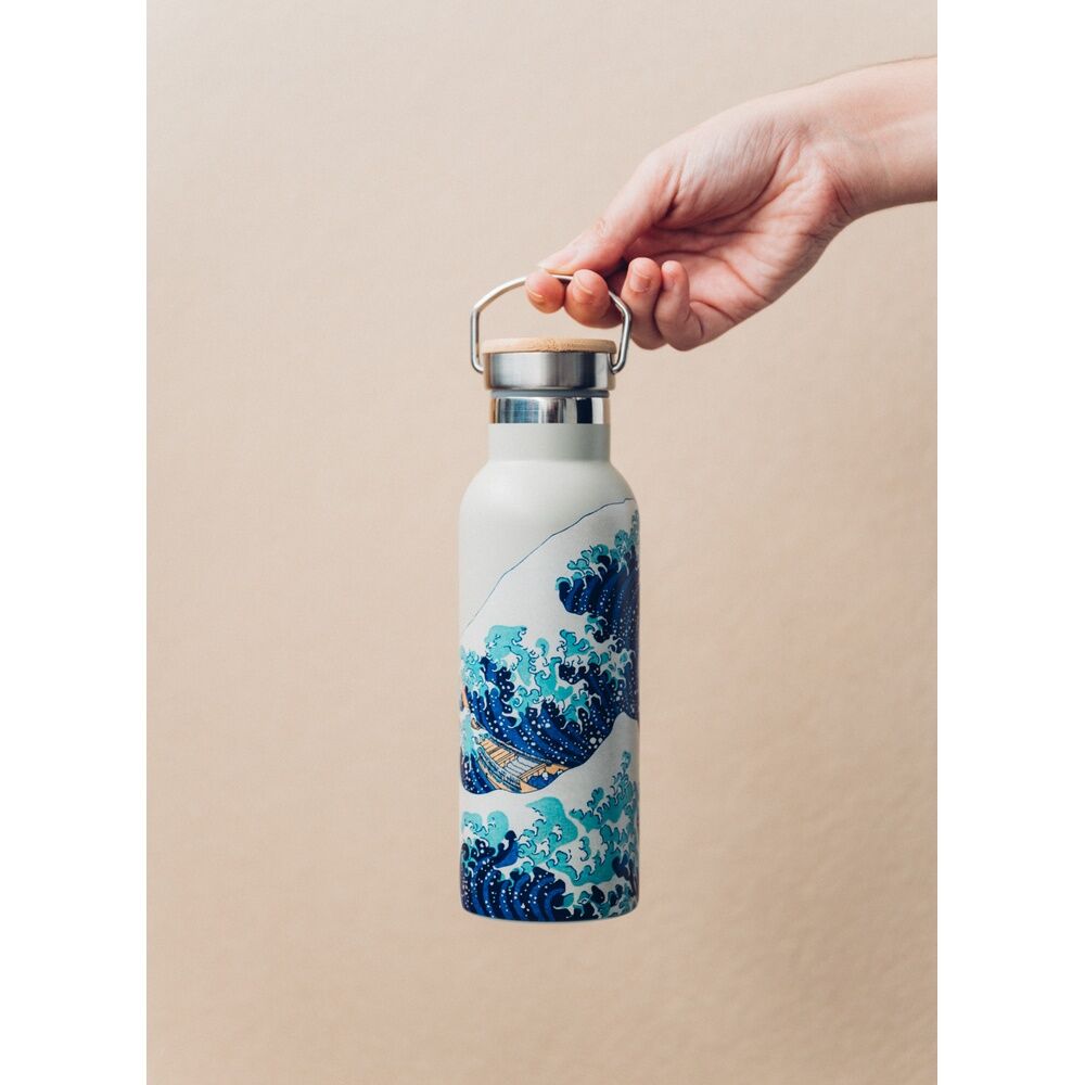 Botella acero inoxidable La Gran Ola de Kanagawa Hokusai 500ml ERIK