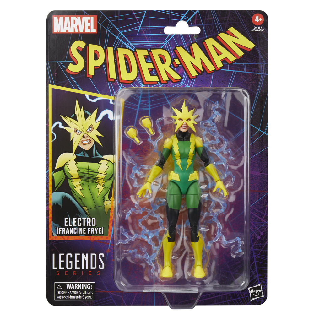Figura Electro Francine Frye Spider-Man Marvel 15cm HASBRO