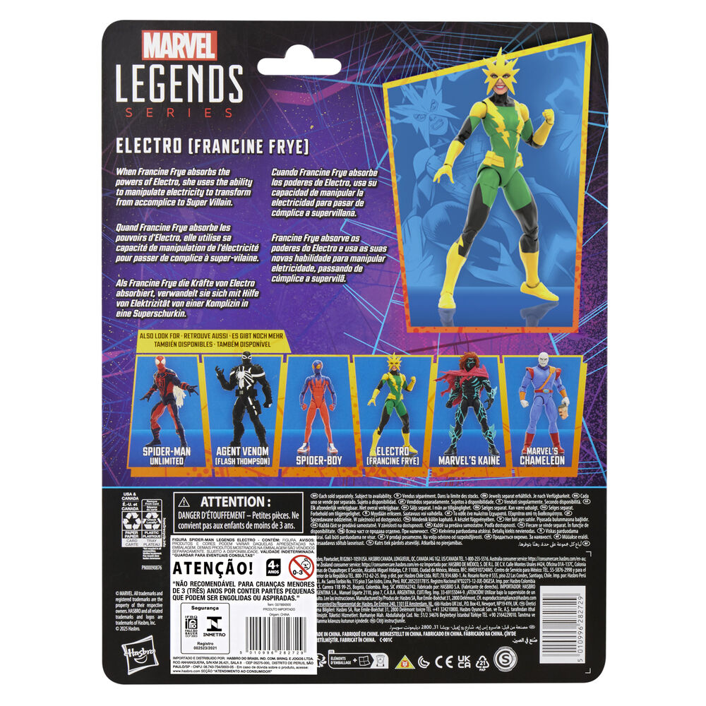 Figura Electro Francine Frye Spider-Man Marvel 15cm HASBRO