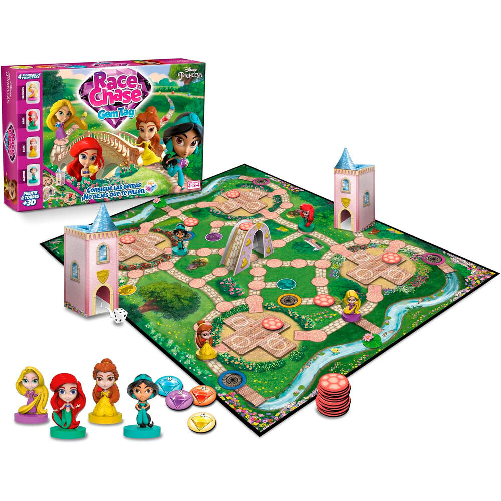 Juego mesa Race Chase Princesas Disney español FOURNIER