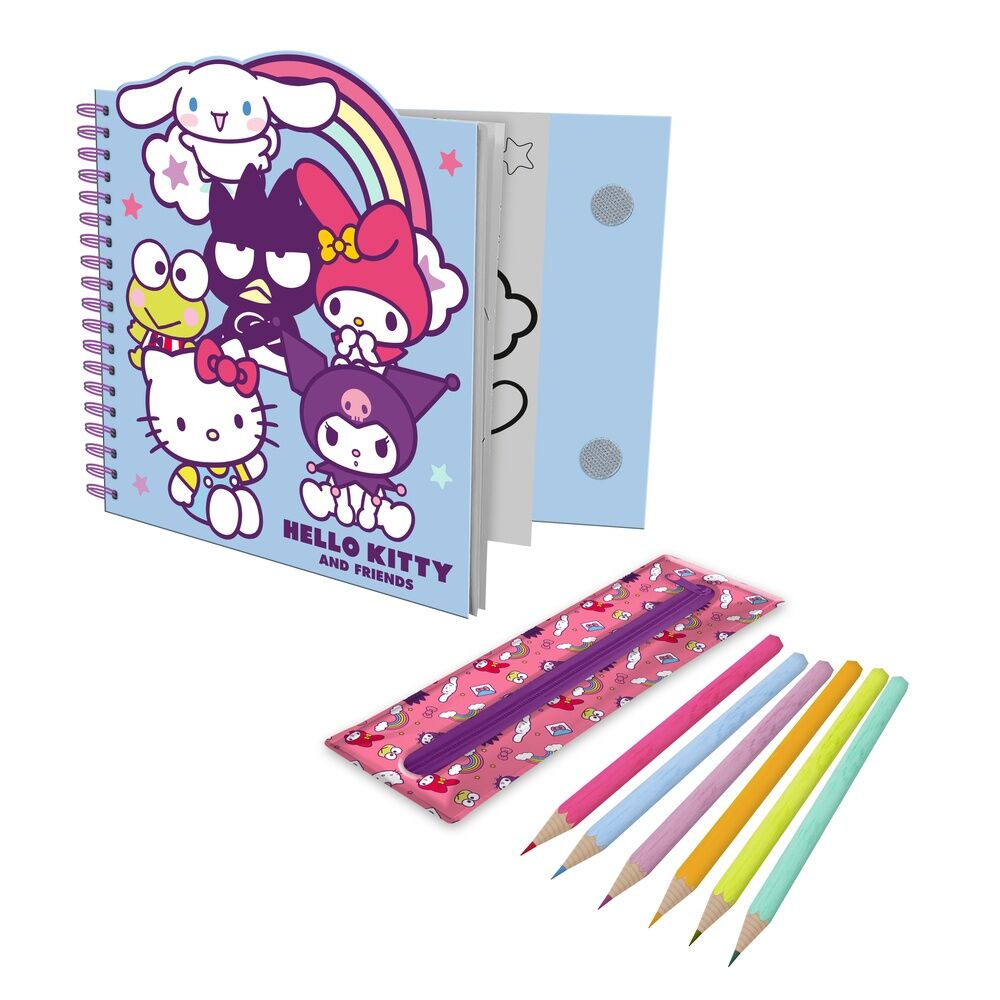 Cuaderno actividades + estuche removible Hello Kitty and Friends KIDS LICENSING