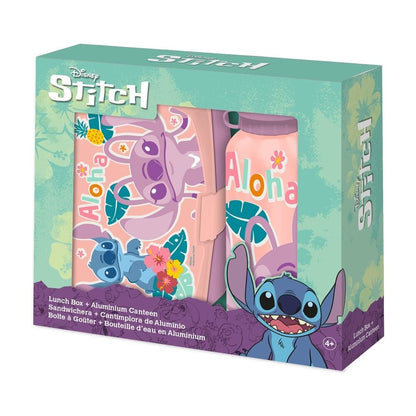 Cantimplora aluminio + Sandwichera Stitch Disney 500ml KIDS LICENSING