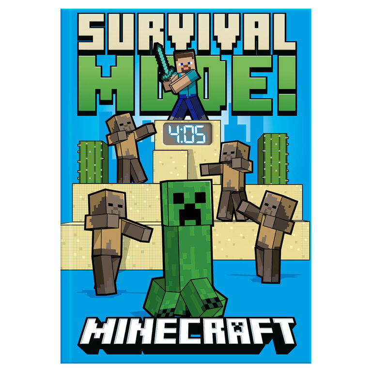 Cuaderno con reloj led Minecraft KIDS LICENSING