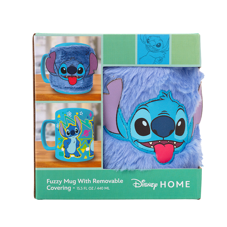 Taza funda de peluche Stitch Disney 440ml PYRAMID