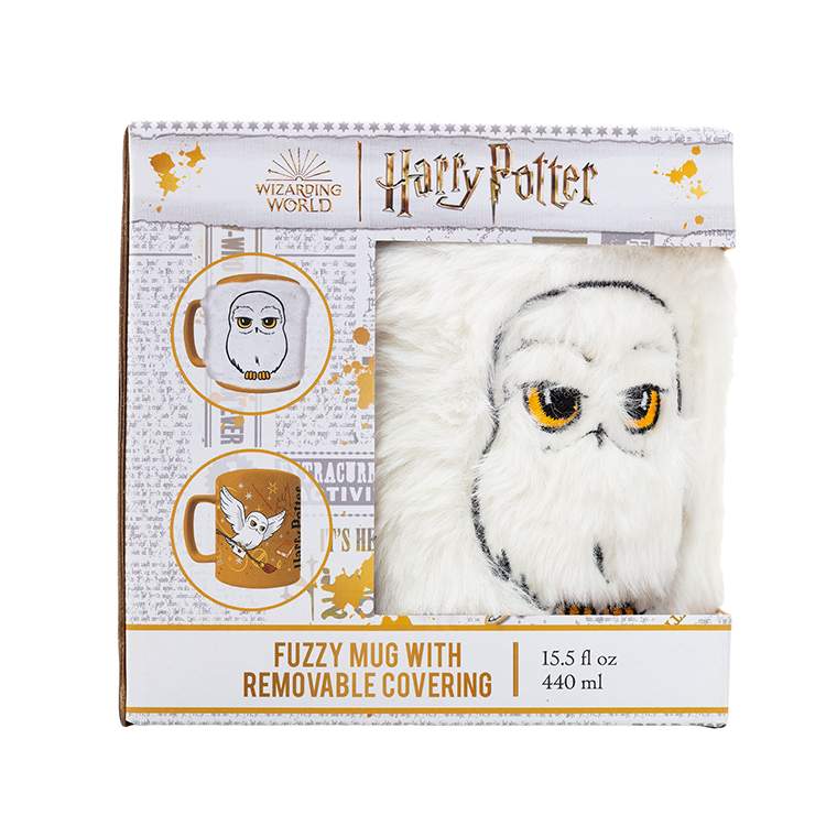 Taza funda de peluche Hedwig Harry Potter 440ml PYRAMID
