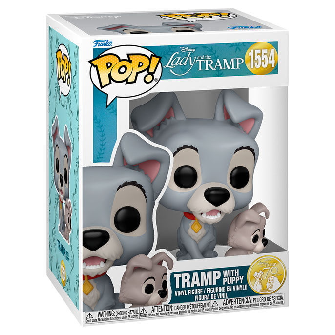 Figura POP Disney La Dama y el Vagabundo Tramp with Puppy FUNKO
