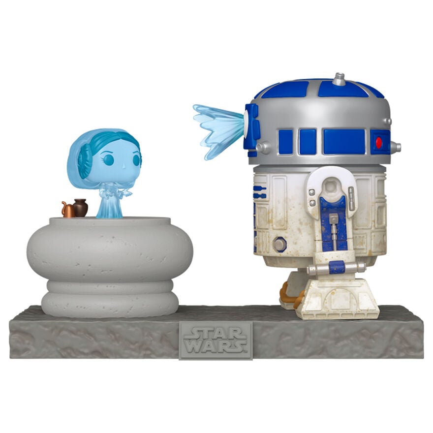 Figura POP Deluxe Star Wars R2-D2 and Princess Leia Hologram FUNKO