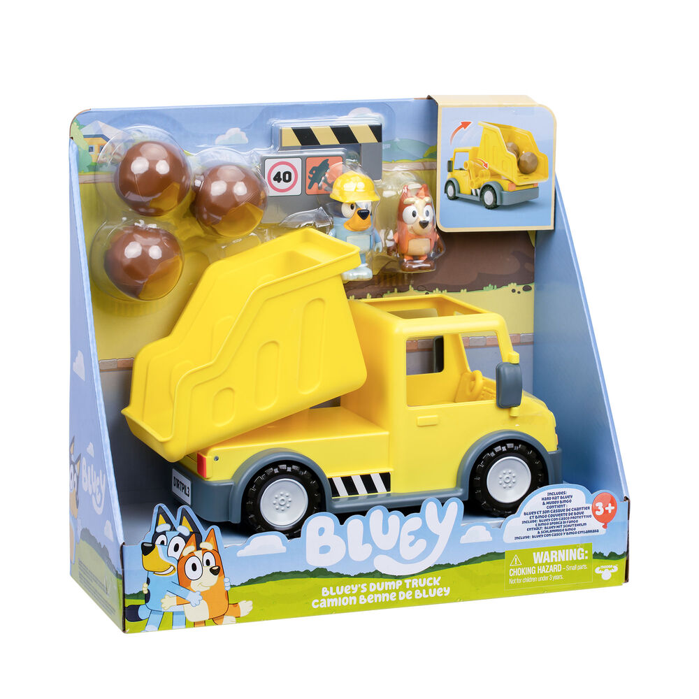 Camion Volquete + figuras Bluey FAMOSA