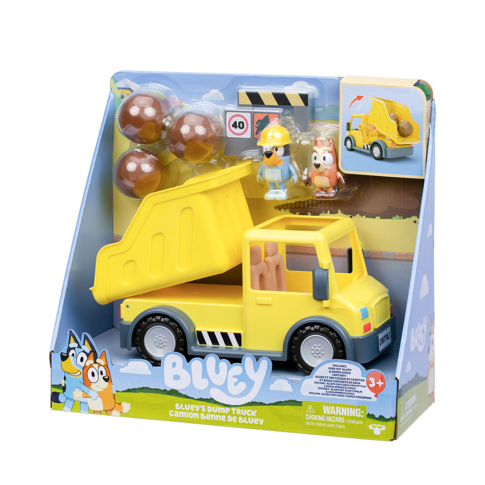 Camion Volquete + figuras Bluey FAMOSA