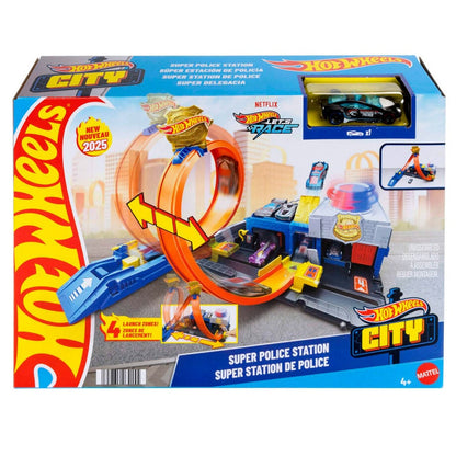 Pista Super Estacion de Policia City Hot Wheels MATTEL