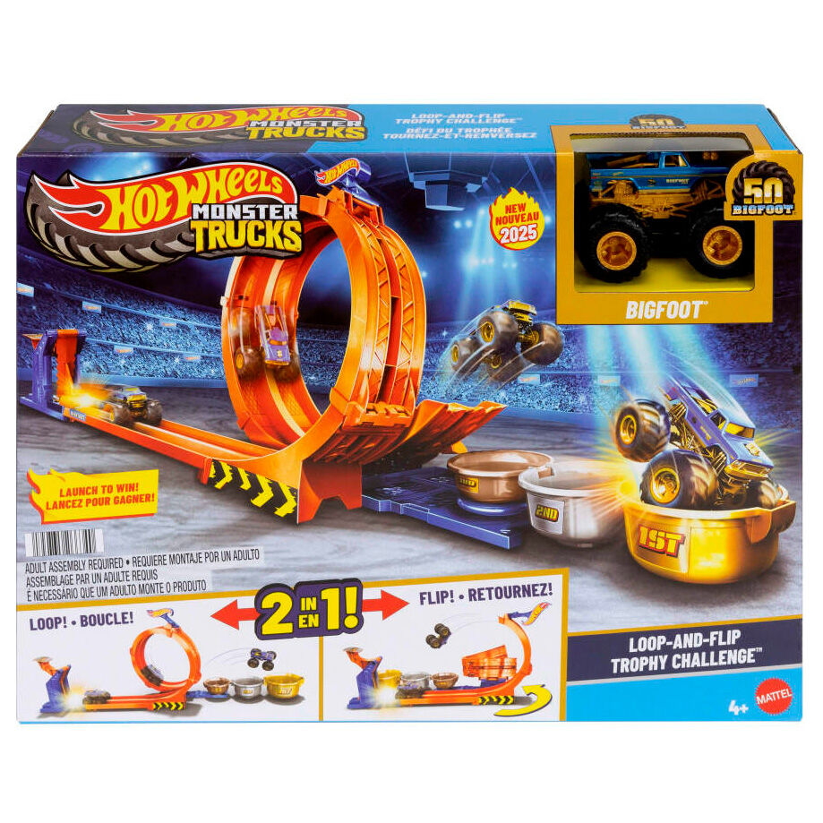 Pista Trofeo del Desafío Bigfoot Monster Trucks Hot Wheels MATTEL