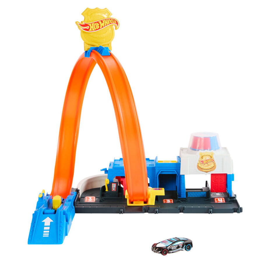 Pista Super Estacion de Policia City Hot Wheels MATTEL