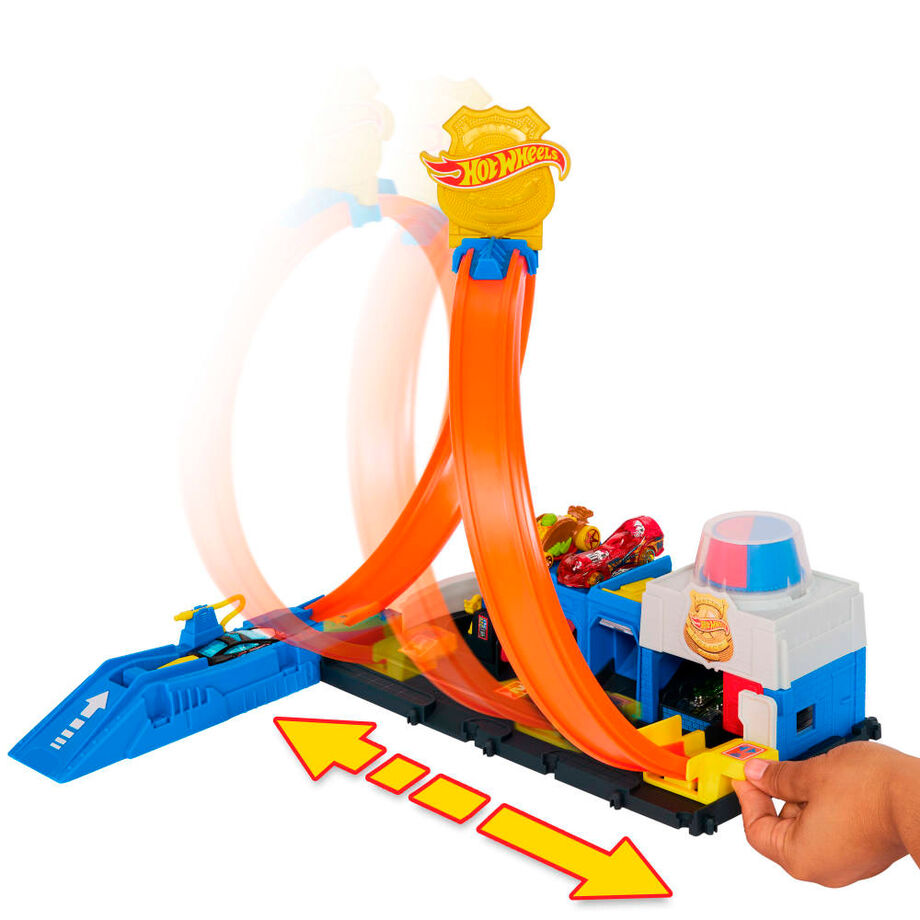 Pista Super Estacion de Policia City Hot Wheels MATTEL