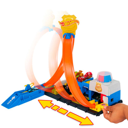 Pista Super Estacion de Policia City Hot Wheels MATTEL
