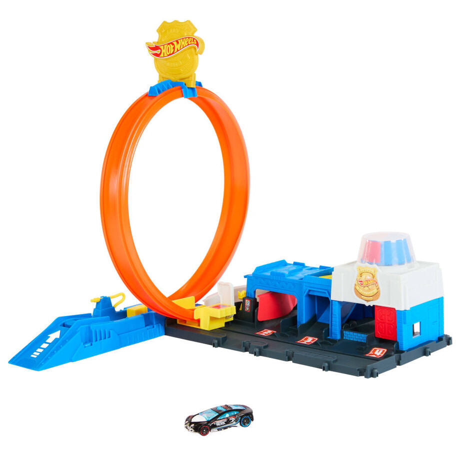 Pista Super Estacion de Policia City Hot Wheels MATTEL