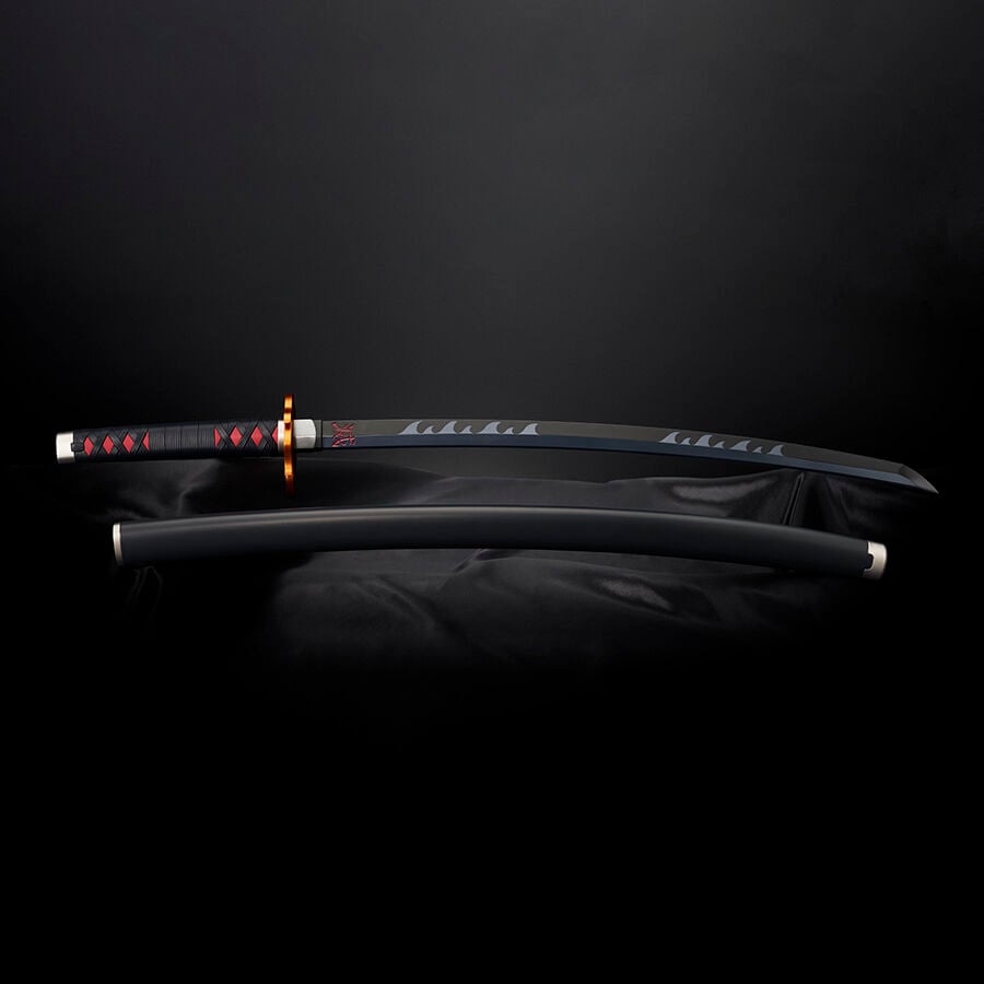 Replica Nichirin Sword Tanjiro Kamado Kyojuro Rengokus Sword Guard Demon Slayer Kimetsu no Yaiba 88cm TAMASHII NATIONS