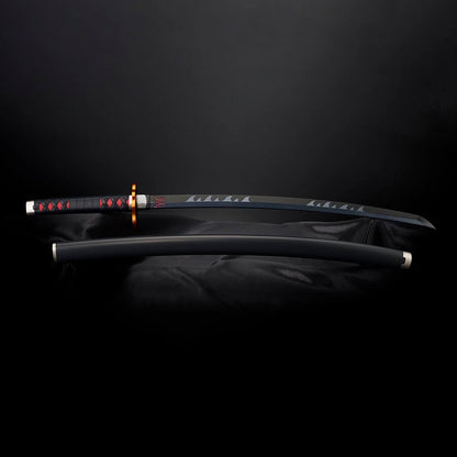 Replica Nichirin Sword Tanjiro Kamado Kyojuro Rengokus Sword Guard Demon Slayer Kimetsu no Yaiba 88cm TAMASHII NATIONS