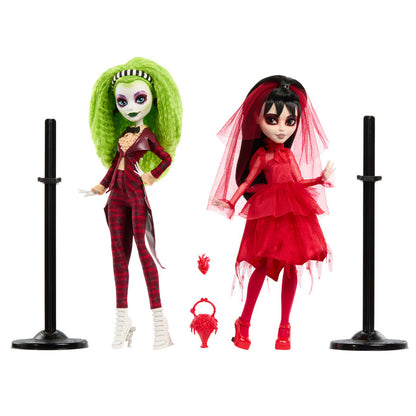 Set 2 muñecas Beetlejuice Bitelchus Monster High Skullector MATTEL