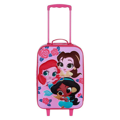 Maleta trolley 3D Flowers Princesas Disney 52cm KARACTERMANIA