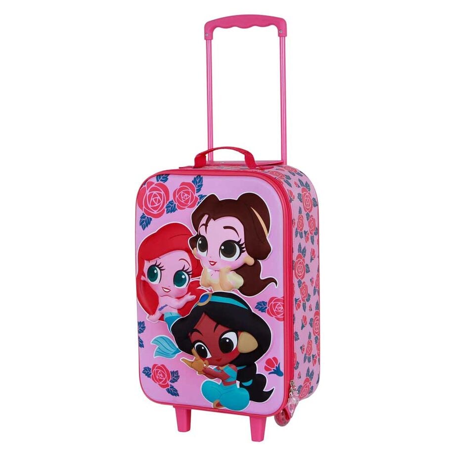 Maleta trolley 3D Flowers Princesas Disney 52cm KARACTERMANIA