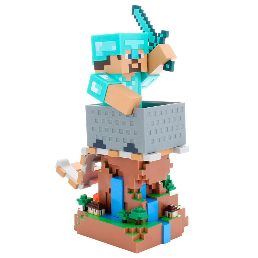 Cable Guy soporte sujecion Diamond Steve Minecraft 20cm EXQUISITE GAMING
