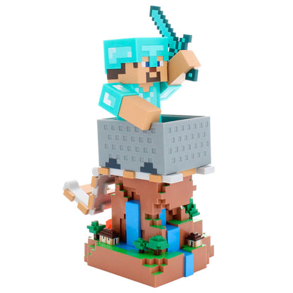 Cable Guy soporte sujecion Diamond Steve Minecraft 20cm EXQUISITE GAMING