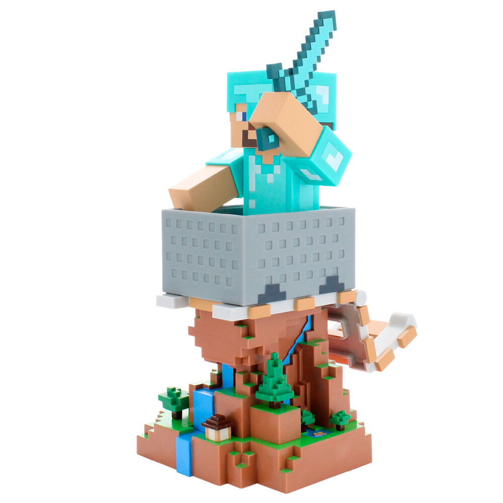 Cable Guy soporte sujecion Diamond Steve Minecraft 20cm EXQUISITE GAMING