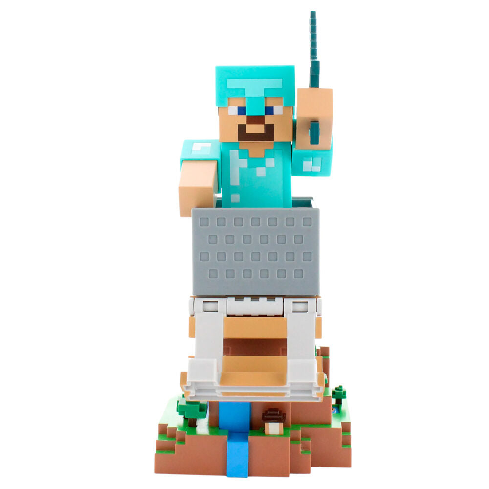 Cable Guy soporte sujecion Diamond Steve Minecraft 20cm EXQUISITE GAMING