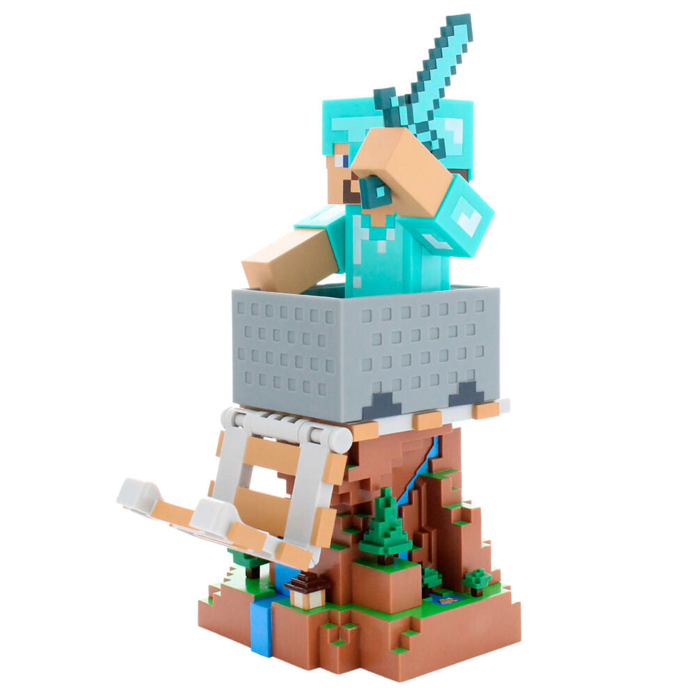 Cable Guy soporte sujecion Diamond Steve Minecraft 20cm EXQUISITE GAMING