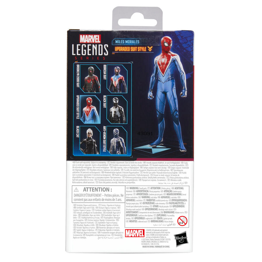 Figura Miles Morales Upgraded Suit Style Spider-Man 2 Marvel Legends 15cm HASBRO