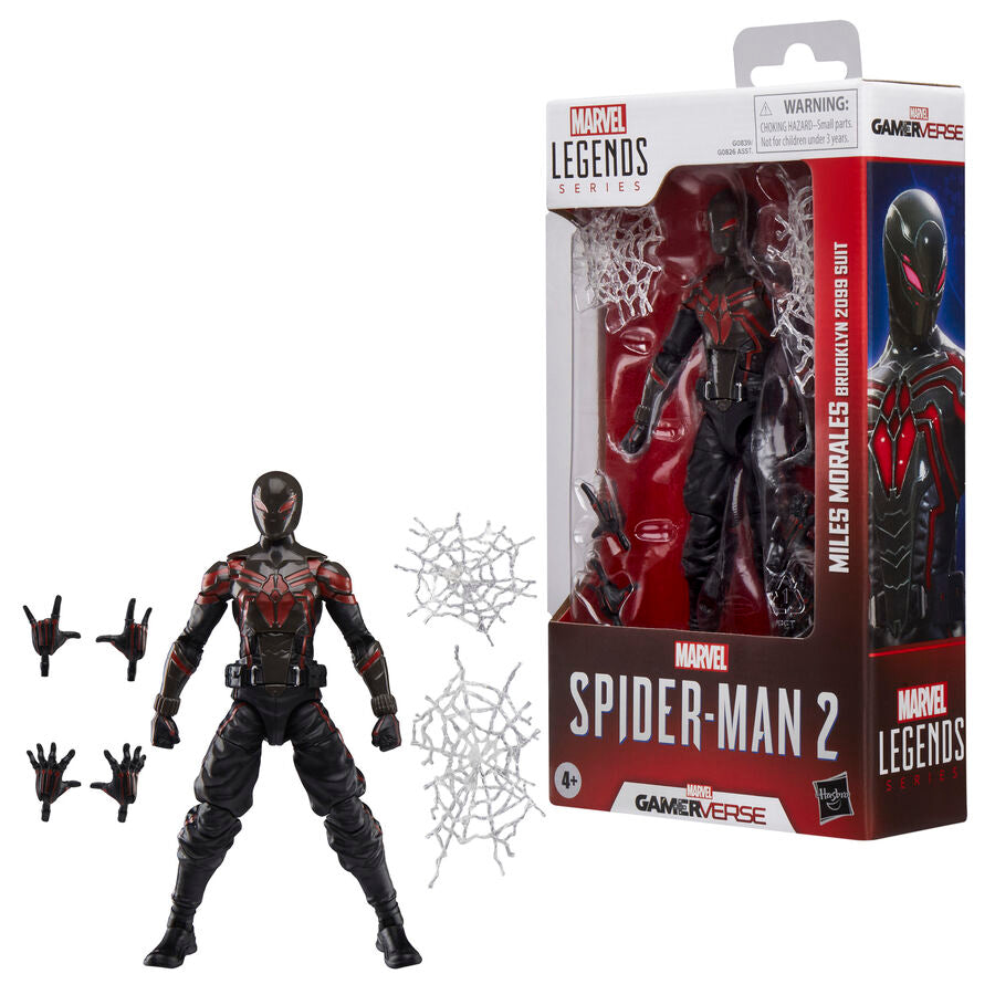 Figura Miles Morales Brooklyn 2099 Suit Spider-Man 2 Marvel Legends 15cm HASBRO