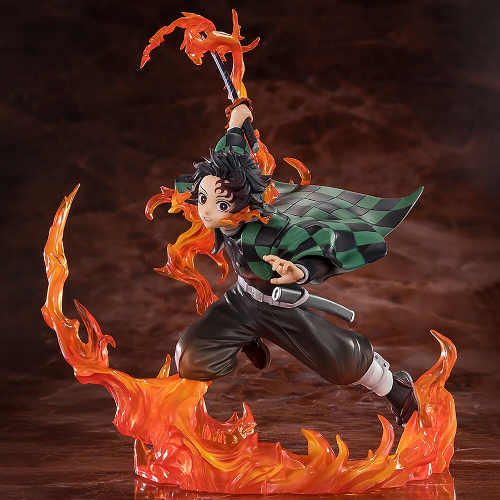 Figura Tanjiro Kamado Kyojuro Rengokus Sword Guard Demon Slayer Kimetsu no Yaiba 19,5cm TAMASHII NATIONS