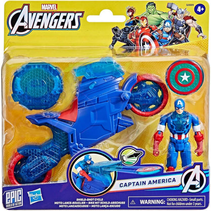 Moto Lanzaescudos + figura Capitan America Los Vengadores Avengers Marvel HASBRO