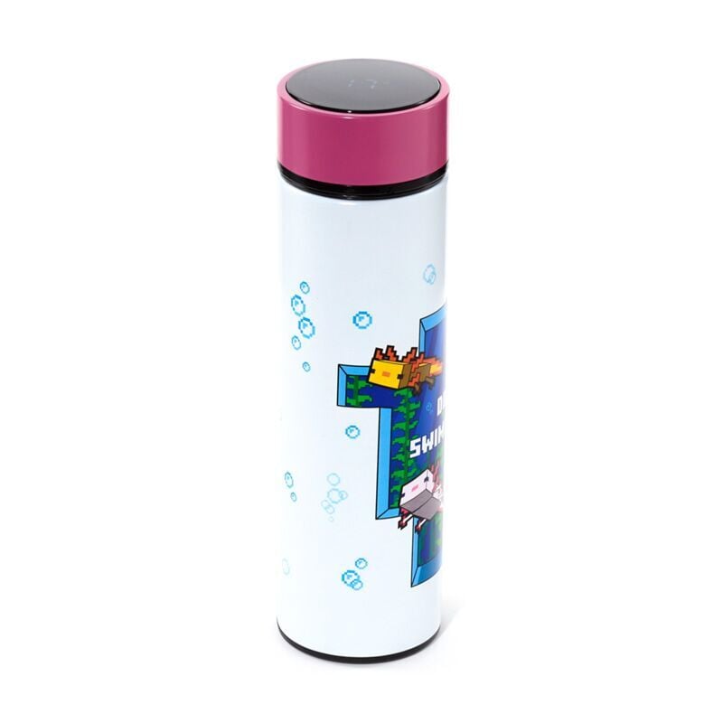 Botella acero inoxidable termo Ajolote Minecraft termometro 450ml PUCKATOR