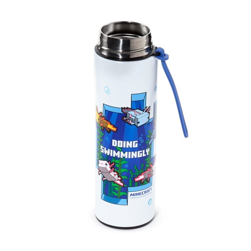 Botella acero inoxidable termo Ajolote Minecraft termometro 450ml PUCKATOR