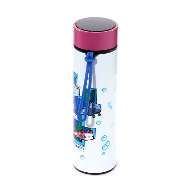 Botella acero inoxidable termo Ajolote Minecraft termometro 450ml PUCKATOR